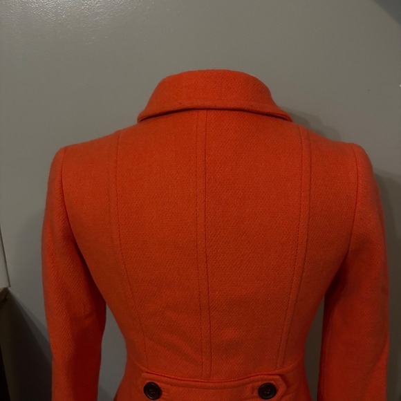NWOT Talbots Orange Button Up Wool Blend Blazer (Women's 4P Petite) - Picture 7 of 9
